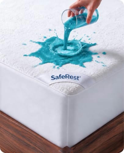 SafeRest Waterproof Queen Mattress Protector: $24.24
