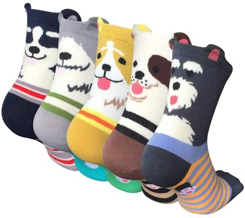 Chalier Women's Animal Print Crew Socks 5-Pack: $8.49