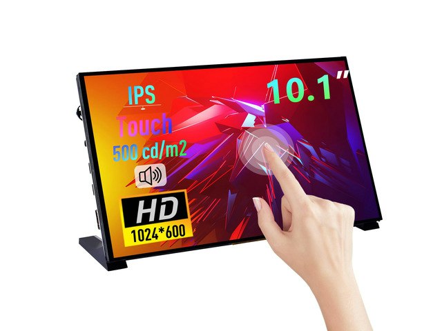 10.1-inch 1024x600 IPS LCD HDMI Portable Touchscreen Monitor: $95.99