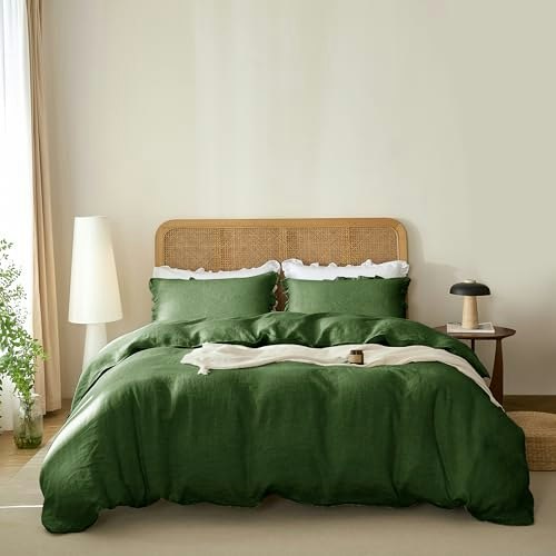 Talasily Queen French Linen Duvet Cover Set: $40.37 Talasily Queen French Linen Duvet Cover Set: $40.37