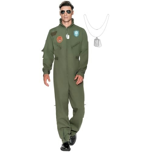 Spooktacular Creations Men's Fighter Pilot Costume: $32.29 Spooktacular Creations Men's Fighter Pilot Costume: $32.29