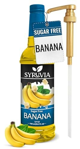 Syruvia Sugar-Free Banana Syrup 25.4-oz. Bottle w/ Pump: $10.99 Syruvia Sugar-Free Banana Syrup 25.4-oz. Bottle w/ Pump: $10.99