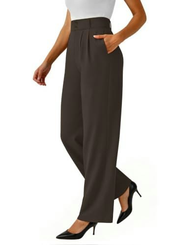 Keriffe Women's High-Waisted Wide-Leg Dress Pants: $14.99 Keriffe Women's High-Waisted Wide-Leg Dress Pants: $14.99