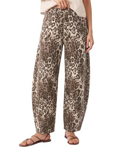 Luvamia Women's Leopard Print Barrel Jeans: $27.19 Luvamia Women's Leopard Print Barrel Jeans: $27.19