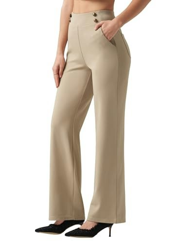 Willit Women's High-Waisted Wide Leg Dress Pants: $39.09