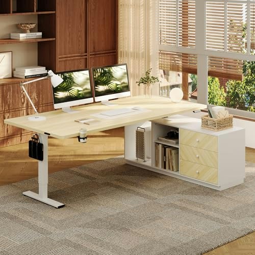 Flexispot 63-inch L-Shaped Standing Desk with Drawers: $339.97 Flexispot 63-inch L-Shaped Standing Desk with Drawers: $339.97