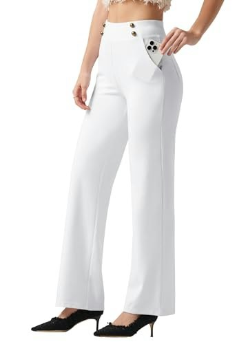 Willit Women's High Waisted Wide Leg Dress Pants: $39.09