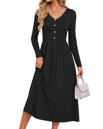 Molerani Women's Long Sleeve A-Line Midi Dress: $25.48 Molerani Women's Long Sleeve A-Line Midi Dress: $25.48