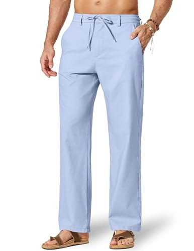 Coofandy Men's Cotton Linen Drawstring Pants: $29.59 Coofandy Men's Cotton Linen Drawstring Pants: $29.59