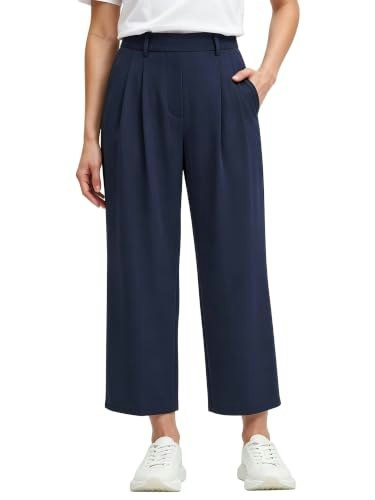 Cokqu Women's Business Casual Ankle Wide Leg Trousers: $26.98 Cokqu Women's Business Casual Ankle Wide Leg Trousers: $26.98
