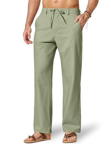 Coofandy Men's Cotton Linen Drawstring Pants: $29.59 Coofandy Men's Cotton Linen Drawstring Pants: $29.59