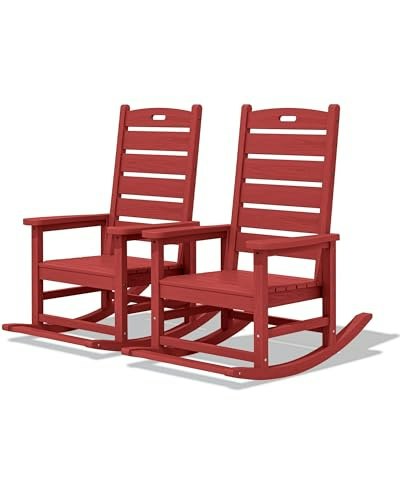 Serwall Oversized HDPE Outdoor Rocking Chair 2-Pack: $199.98