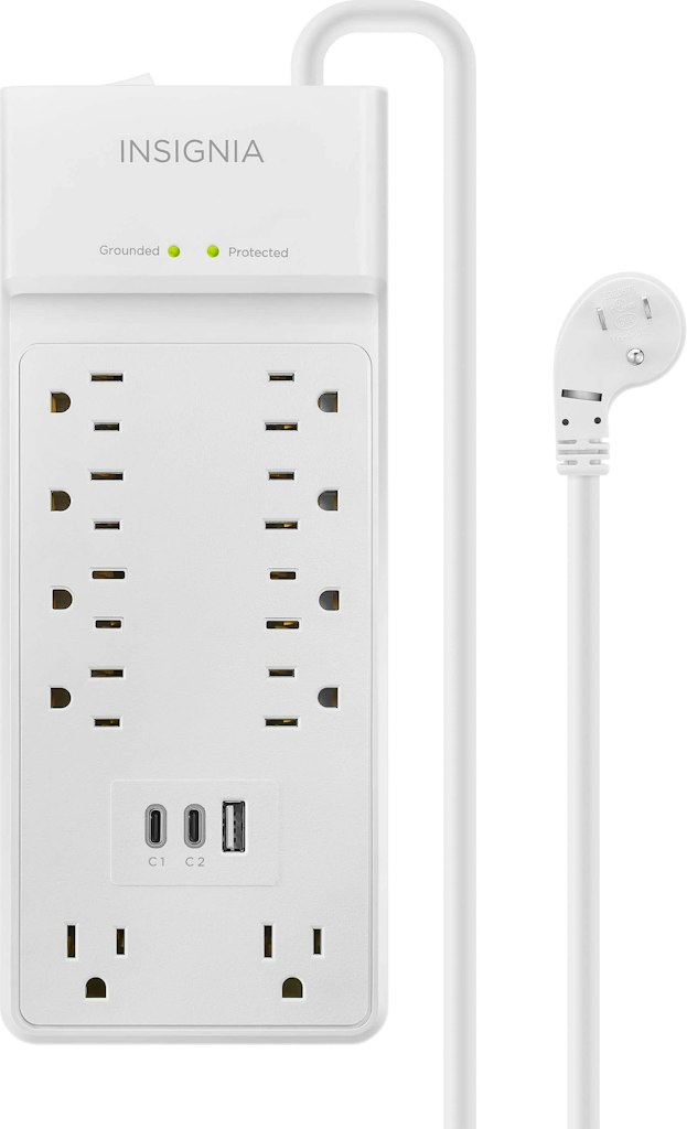 Insignia 10-Outlet 3-Port USB Surge Protector Strip: $34.99 Insignia 10-Outlet 3-Port USB Surge Protector Strip: $34.99