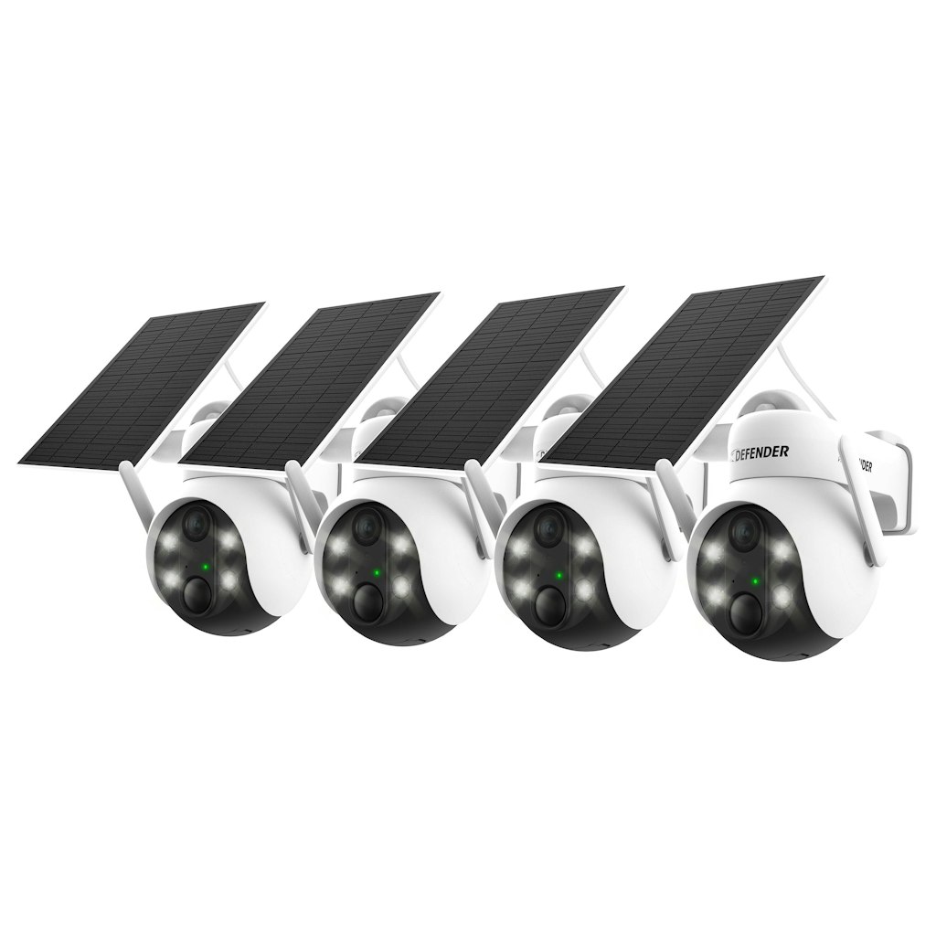Defender 4K Solar-Powered Wireless PTZ Security Camera 4-Pack: $599.99