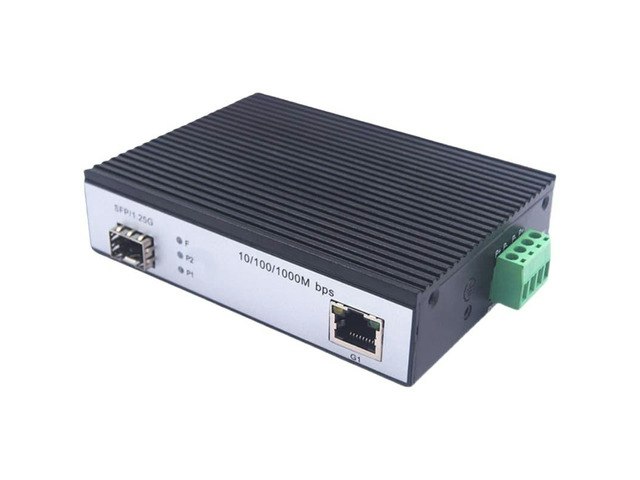 Industrial-grade DIN Rail 1000M Ethernet 1-Port SFP Fiber Optic Switch: $70.67