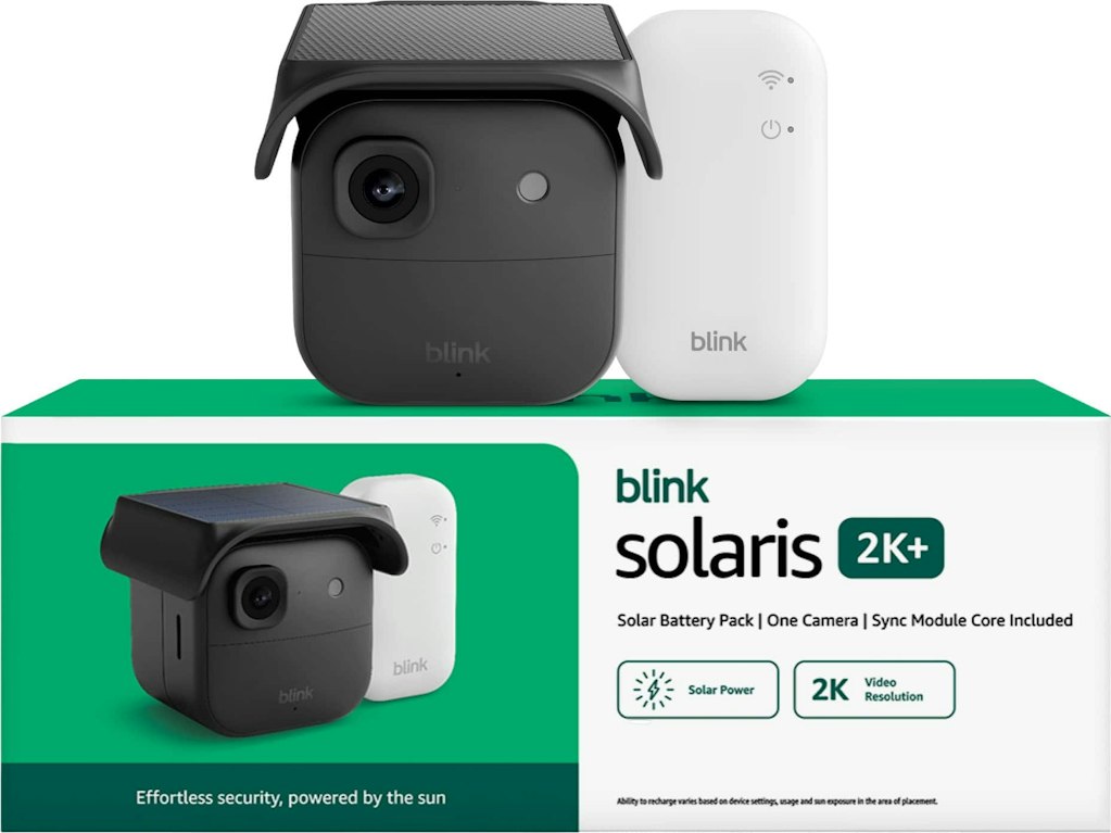 Blink Solaris 2K+ Solar-Powered Wireless Security Camera: $119.99
