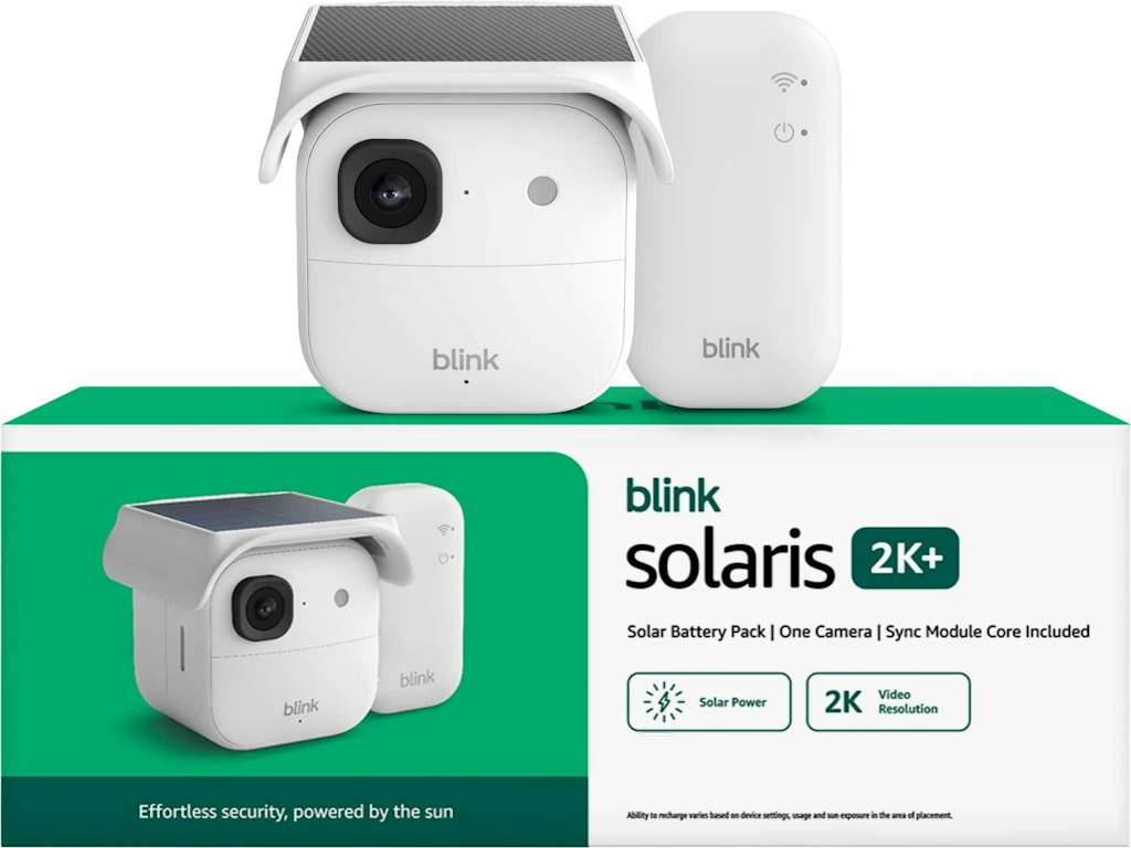 Blink Solaris 2K+ Solar-Powered Wireless Security Camera: $119.99