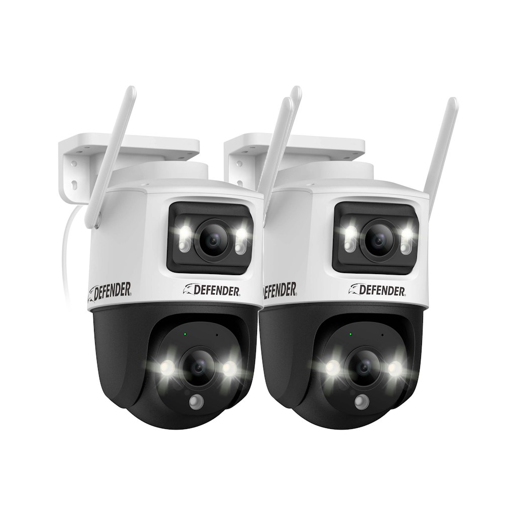 Defender Guard Pro 3K Dual Lens PTZ Wi-Fi 6 Security Camera 2-Pack: $139.99 Defender Guard Pro 3K Dual Lens PTZ Wi-Fi 6 Security Camera 2-Pack: $139.99