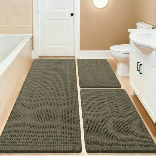 Waffle Bath Mat 3-Piece Set: $23.44