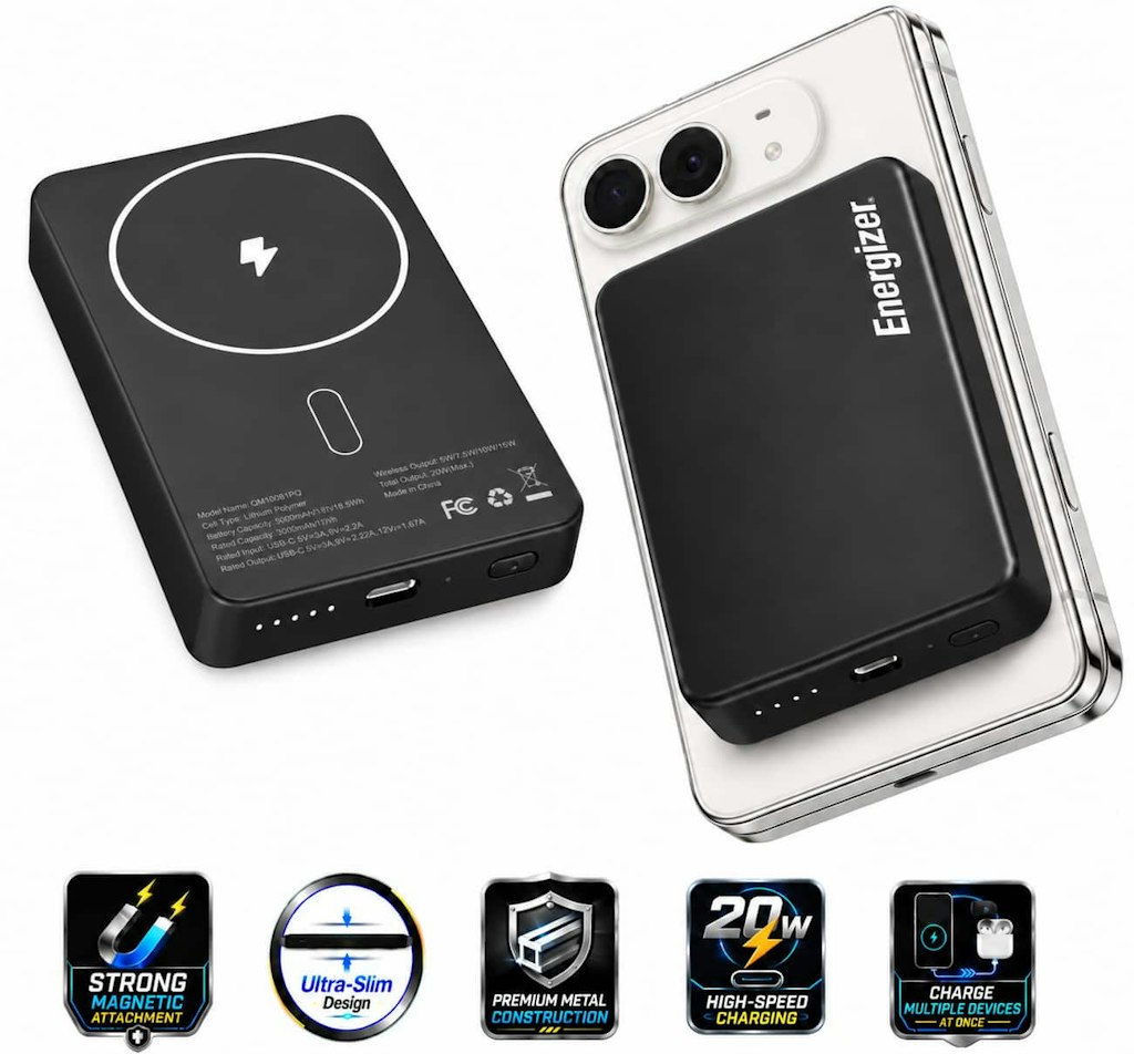 Energizer 10,000mAh Magnetic Wireless Power Bank: $19.99 Energizer 10,000mAh Magnetic Wireless Power Bank: $19.99