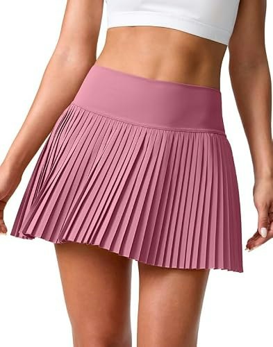 Santiny Women's Pleated Tennis Skirt with Pockets: $27.99