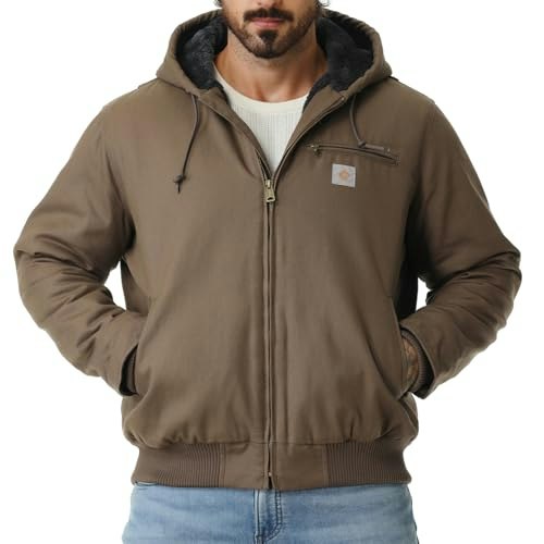 Tuaova Men's Washed Duck Fleece Lined Work Jacket: $49.97 Tuaova Men's Washed Duck Fleece Lined Work Jacket: $49.97