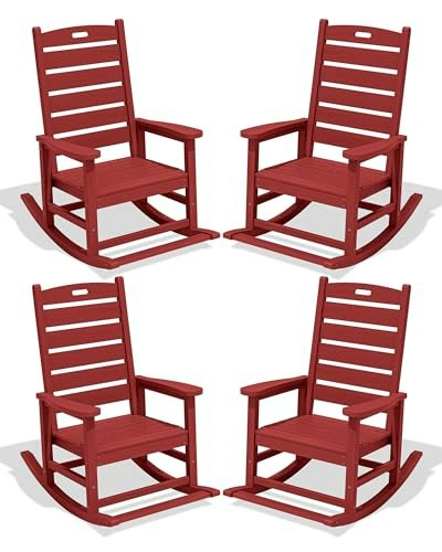 Serwall Oversized HDPE Outdoor Rocking Chair 4-Pack: $365.49 Serwall Oversized HDPE Outdoor Rocking Chair 4-Pack: $365.49