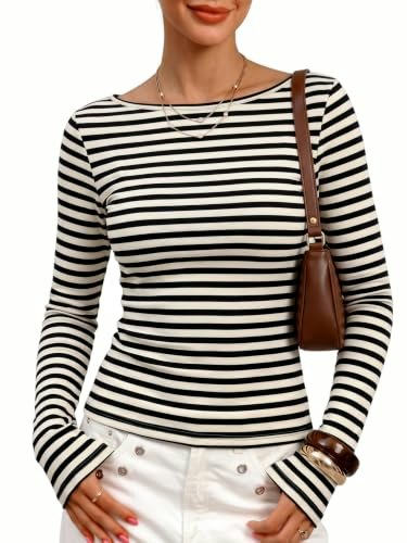 Prettywear Women's Boat Neck Long Sleeve Top: $11.89 Prettywear Women's Boat Neck Long Sleeve Top: $11.89