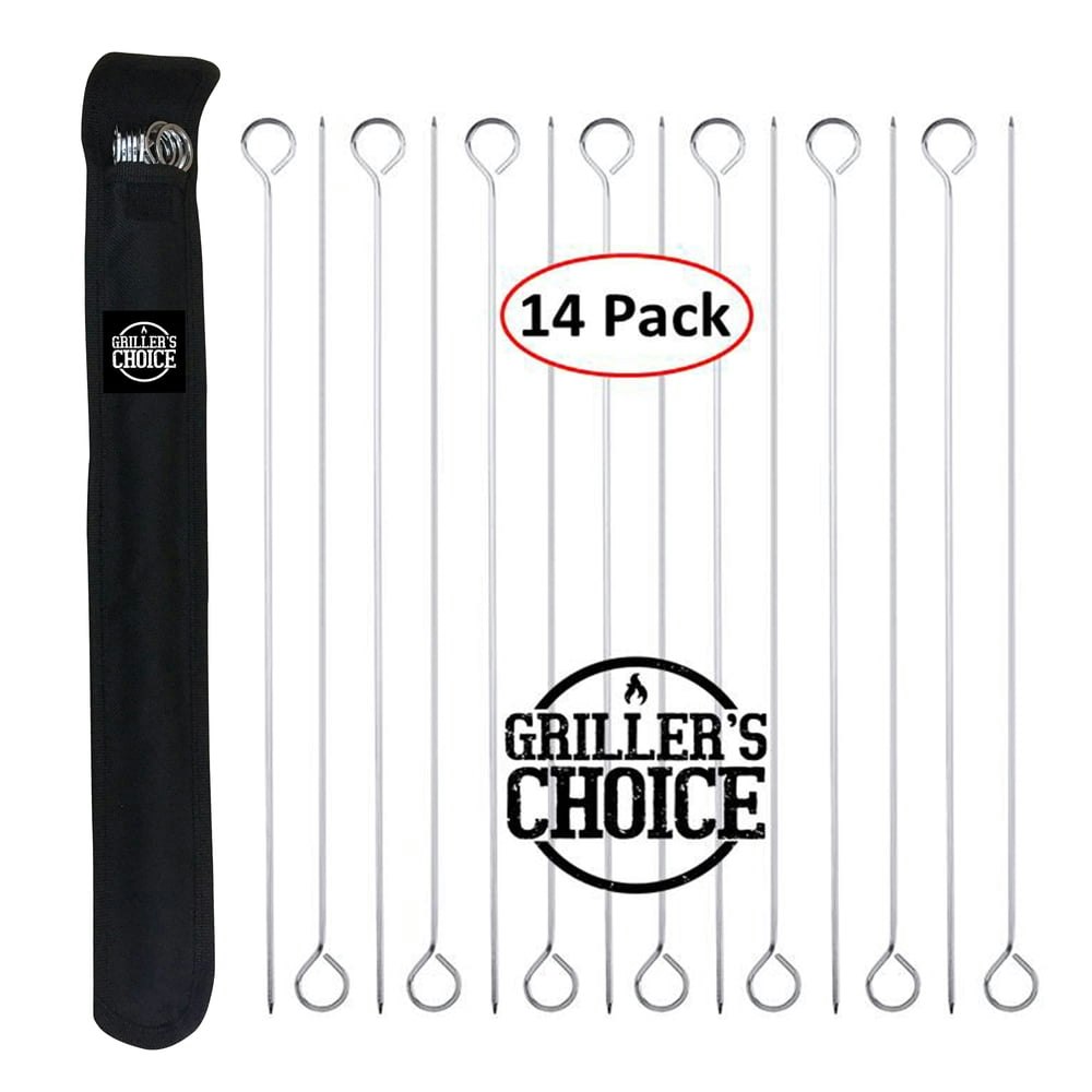 Grillers Choice 15-Inch Stainless Steel Kabob Skewers 14-Pack: $17.09 Grillers Choice 15-Inch Stainless Steel Kabob Skewers 14-Pack: $17.09