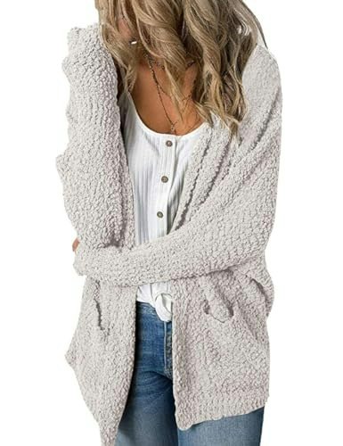 Merokeety Women's Fuzzy Chunky Oversized Cardigan: $29.98 Merokeety Women's Fuzzy Chunky Oversized Cardigan: $29.98