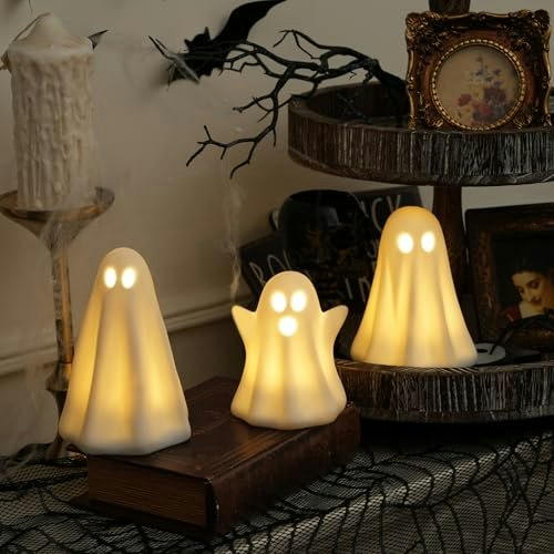 Light Up Ceramic Ghost Halloween Decor: $19.49 Light Up Ceramic Ghost Halloween Decor: $19.49