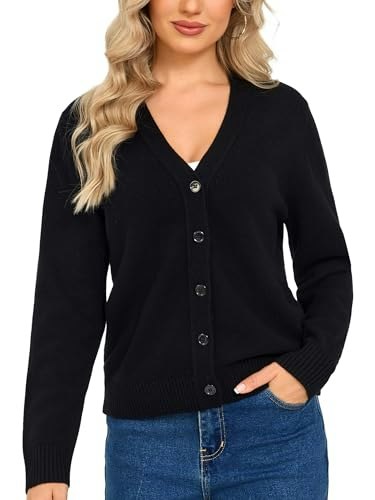 Vetlury Women's Merino Wool V-Neck Cardigan: $63.74 Vetlury Women's Merino Wool V-Neck Cardigan: $63.74
