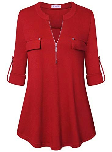 Bulotus 3/4-Sleeve Striped V-Neck Tunic Blouse: $24.64 Bulotus 3/4-Sleeve Striped V-Neck Tunic Blouse: $24.64