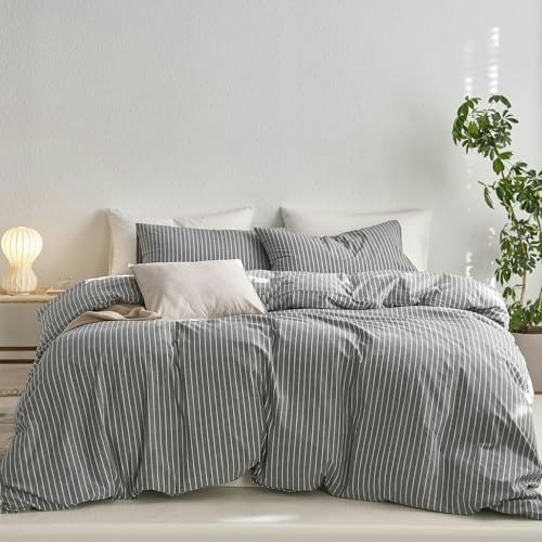 MooMee Striped Washed Cotton Duvet Cover Set: $106.24 MooMee Striped Washed Cotton Duvet Cover Set: $106.24