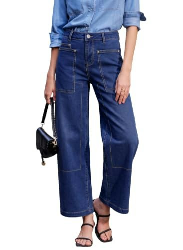 Sidefeel Women's High Waist Wide Leg Ankle Jeans: $25.58 Sidefeel Women's High Waist Wide Leg Ankle Jeans: $25.58