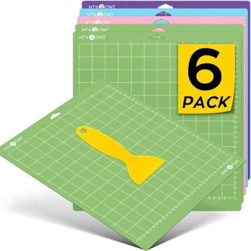 HTVRONT 12"x12" Cutting Mat 6-Pack: $13.58 HTVRONT 12"x12" Cutting Mat 6-Pack: $13.58