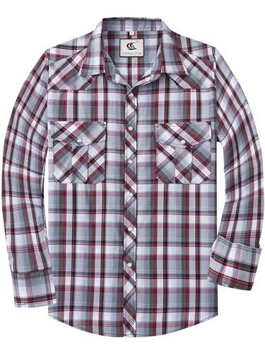 Coevals Club Men's Plaid Long Sleeve Western Shirt: $25.49
