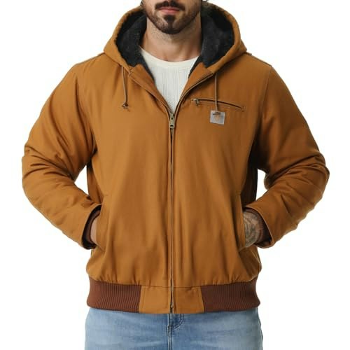Tuaova Men's Washed Duck Fleece Lined Work Jacket: $67.99 Tuaova Men's Washed Duck Fleece Lined Work Jacket: $67.99