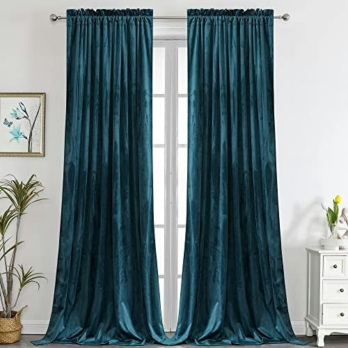 Benedeco Velvet Blackout Curtains 52x96 2-Pack: $34.81