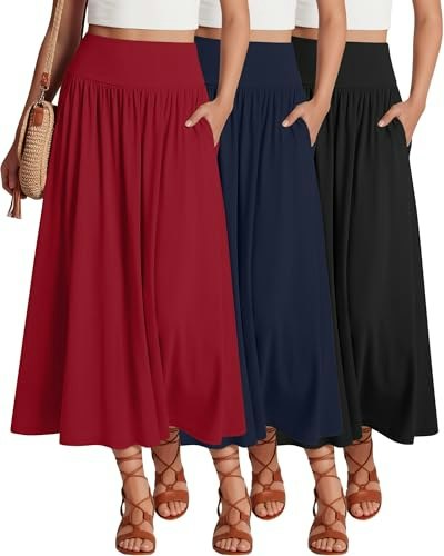 Ficerd Women's Maxi Skirt 3-Pack: $41.64 Ficerd Women's Maxi Skirt 3-Pack: $41.64