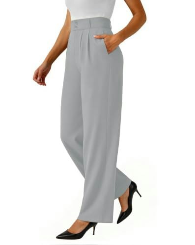 Keriffe Women's High-Waisted Wide-Leg Dress Pants: $14.99 Keriffe Women's High-Waisted Wide-Leg Dress Pants: $14.99