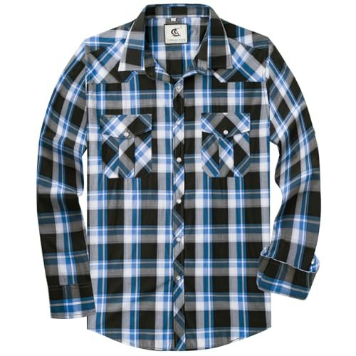Coevals Club Men's Plaid Long Sleeve Western Snap Button Shirt: $25.49 Coevals Club Men's Plaid Long Sleeve Western Snap Button Shirt: $25.49