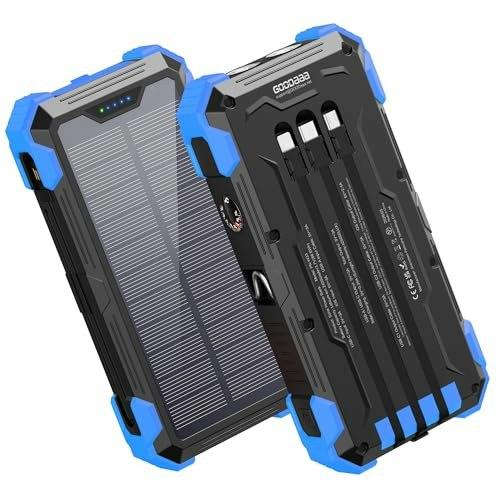 Goodaaa 24,000mAh Solar Power Bank with 4 Built-in Cables: $36.98 Goodaaa 24,000mAh Solar Power Bank with 4 Built-in Cables: $36.98