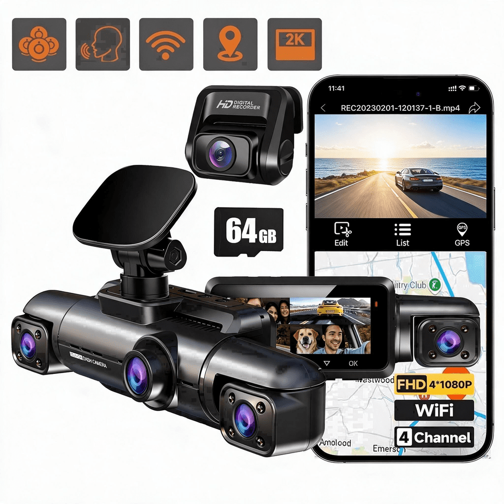 360° 4-Channel GPS Dash Cam: $89.42 360° 4-Channel GPS Dash Cam: $89.42