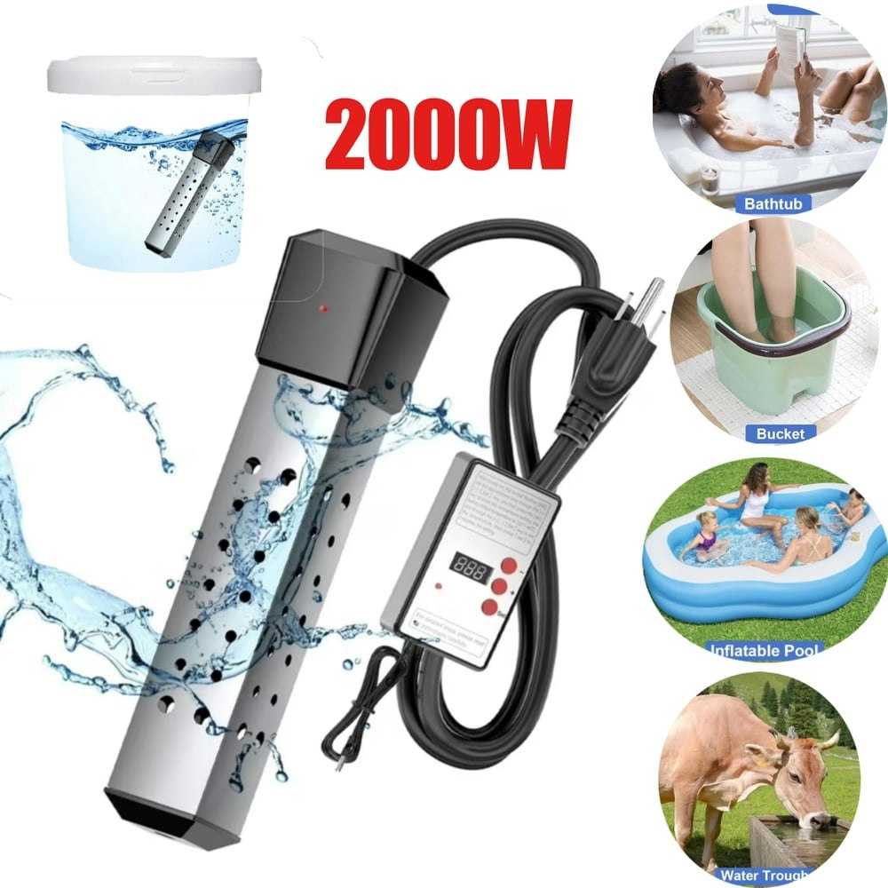 Immersion Water Heater with Thermostat: $38.58
