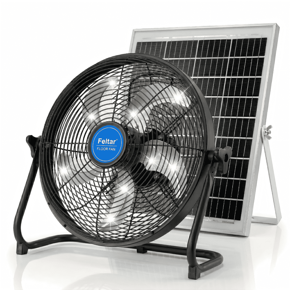 Feltar 14-inch 24,000mAh Solar Rechargeable Fan: $91.17