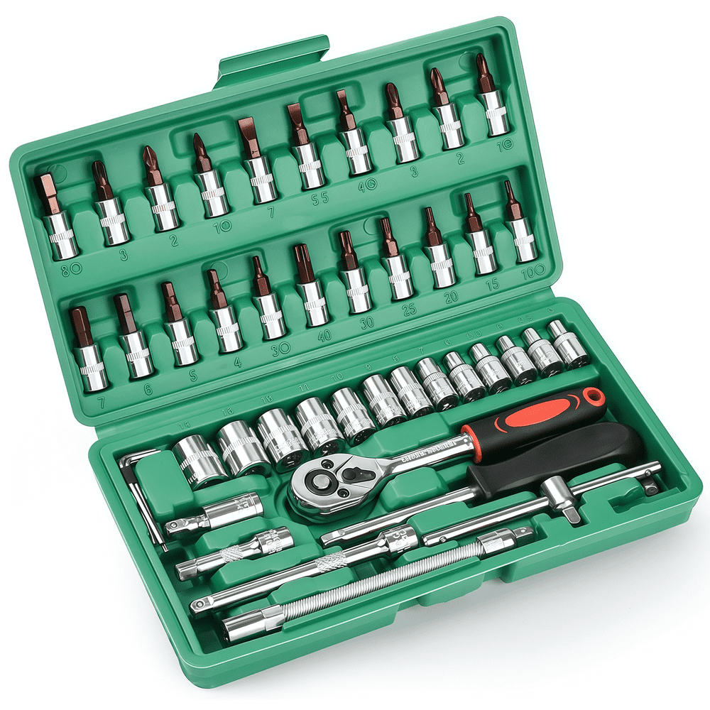 46-Piece 1/4-Inch Drive Socket and Ratchet Wrench Set: $17.97 46-Piece 1/4-Inch Drive Socket and Ratchet Wrench Set: $17.97