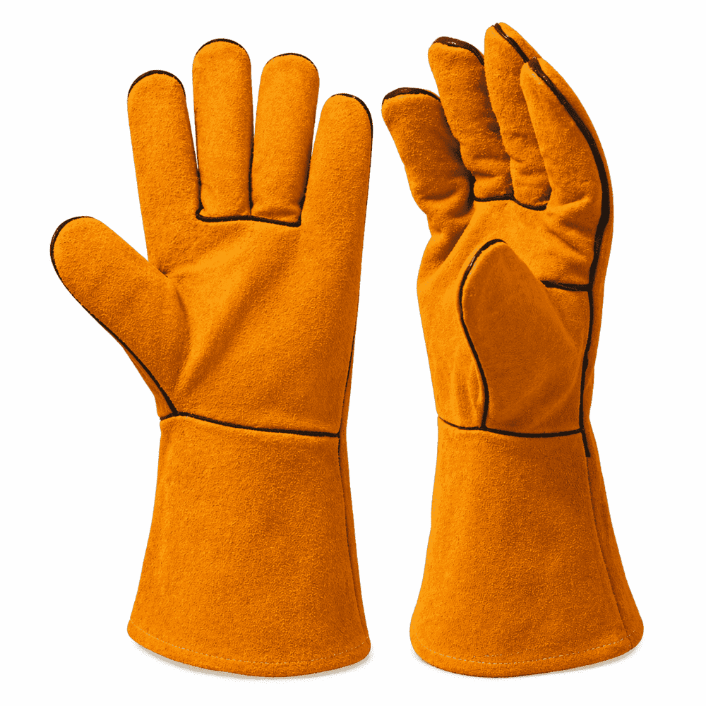 Chrumpton Heat-Resistant Leather Welding Gloves: $13.99 Chrumpton Heat-Resistant Leather Welding Gloves: $13.99