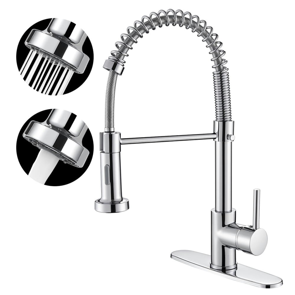 Single-Handle High-Arc Pull-Out Kitchen Faucet: $32.39 Single-Handle High-Arc Pull-Out Kitchen Faucet: $32.39