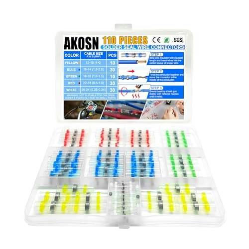 Heat Shrink Wire Connector Kit 110-Piece: $6.79